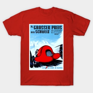 Grosser Preis Der Schweiz: Vintage 1937 Auto Racing Print T-Shirt